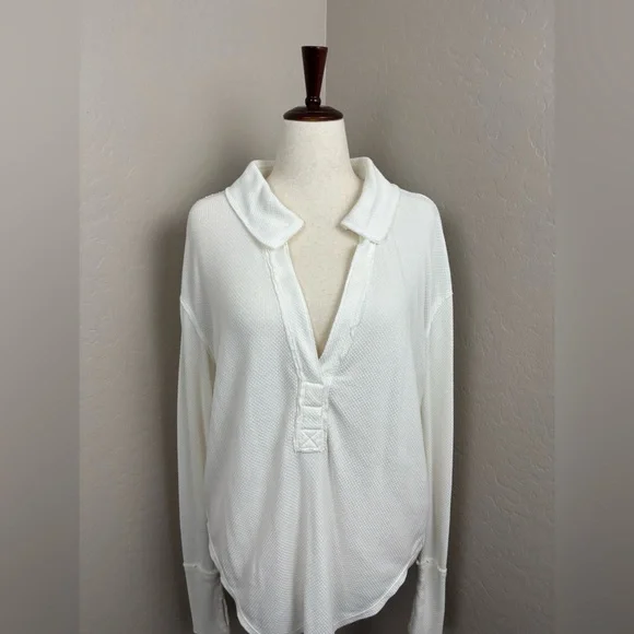 EUC - Free‎ People - Travis Polo Pullover - Picture 3 of 7